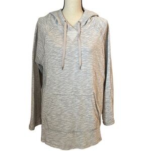 Calvin Klein Hooded Sweatshirt SZ L Gray & White Long Sleeve